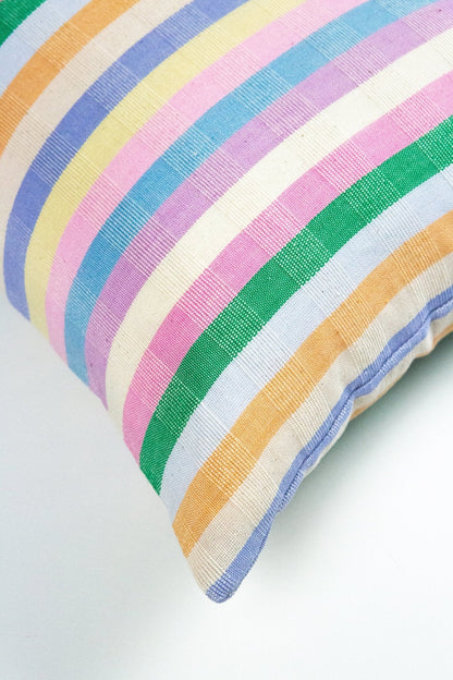 Maxine Pastel Rainbow Stripe Pillow