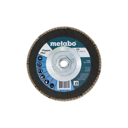 Metabo 629474000 6” Hubbed Flapper Plus 40 Grit Type 27