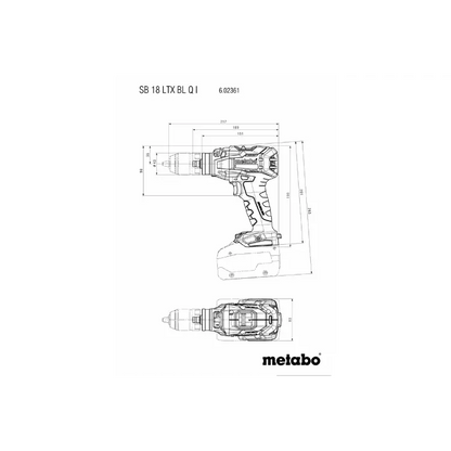 Metabo 602361840 SB 18 LTX BL Q I Cordless hammer drill