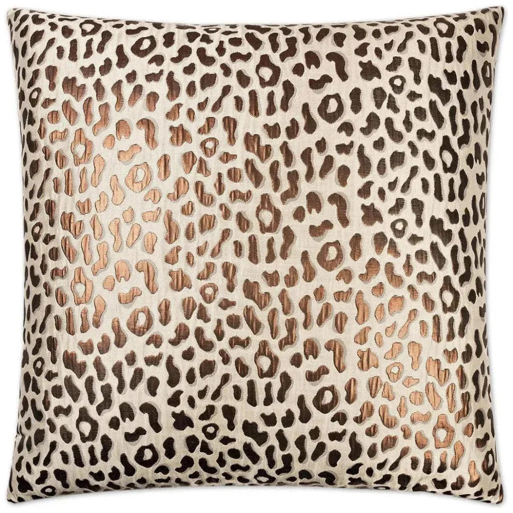 Metallic Cheetah Brown Throw Pillow Insert