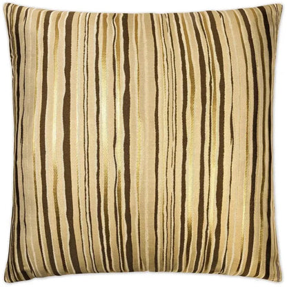 Metallic Stripe Brown Throw Pillow Insert