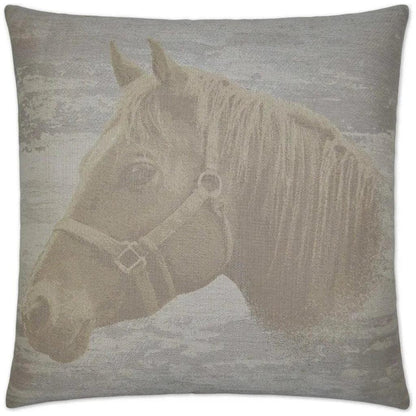 Mister Ed Grey Throw Pillow With Insert