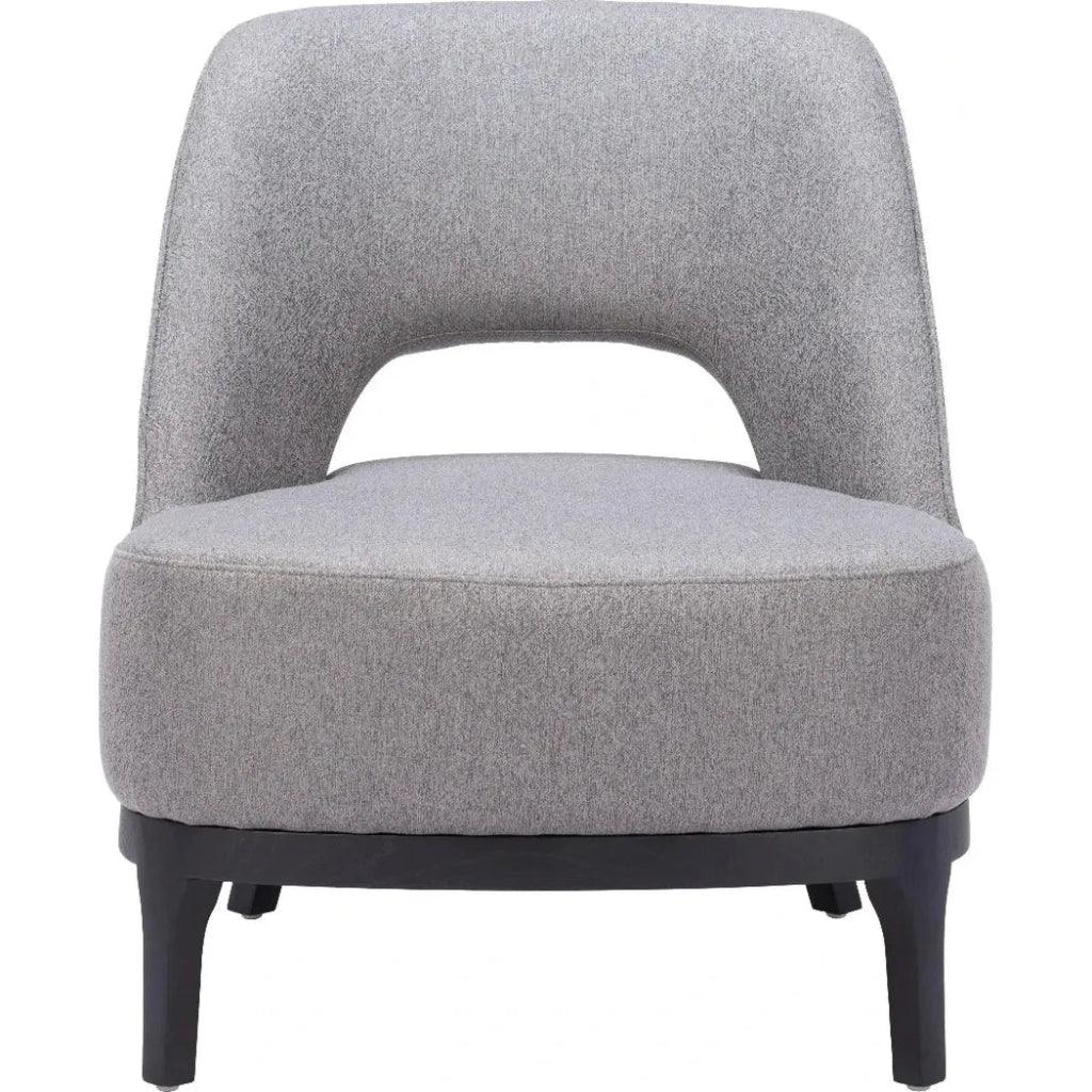 Mistley Wood Gray Armless Accent Chair