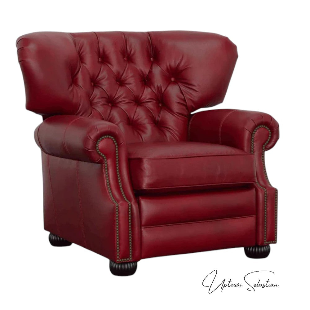 Motion Leather Power Push Button Recliner