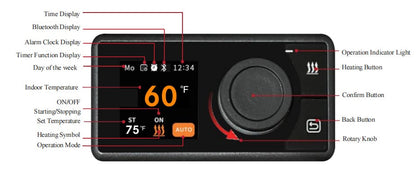 HLN Fahrenheit Bluetooth 4000 PRO Air Diesel Heater 12v -40F, Vehicle Original Equipment; Installation Kits Included