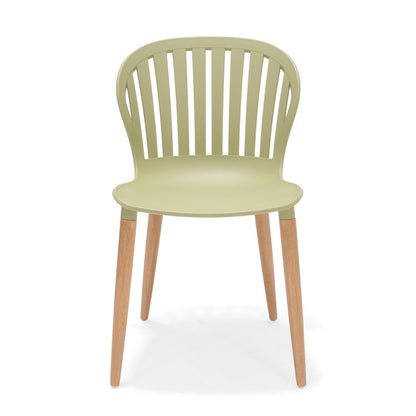 Nassau Side Chair In Sage Green Social Plastic® - 2pc