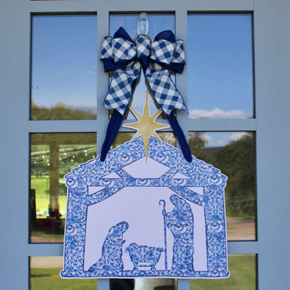 Nativity in Chinoiserie- Door Hanger (Ships Nov 3)