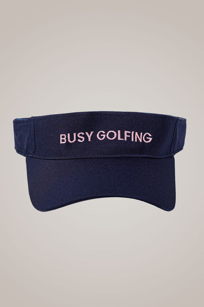 Busy Golfing Navy Sport Visor