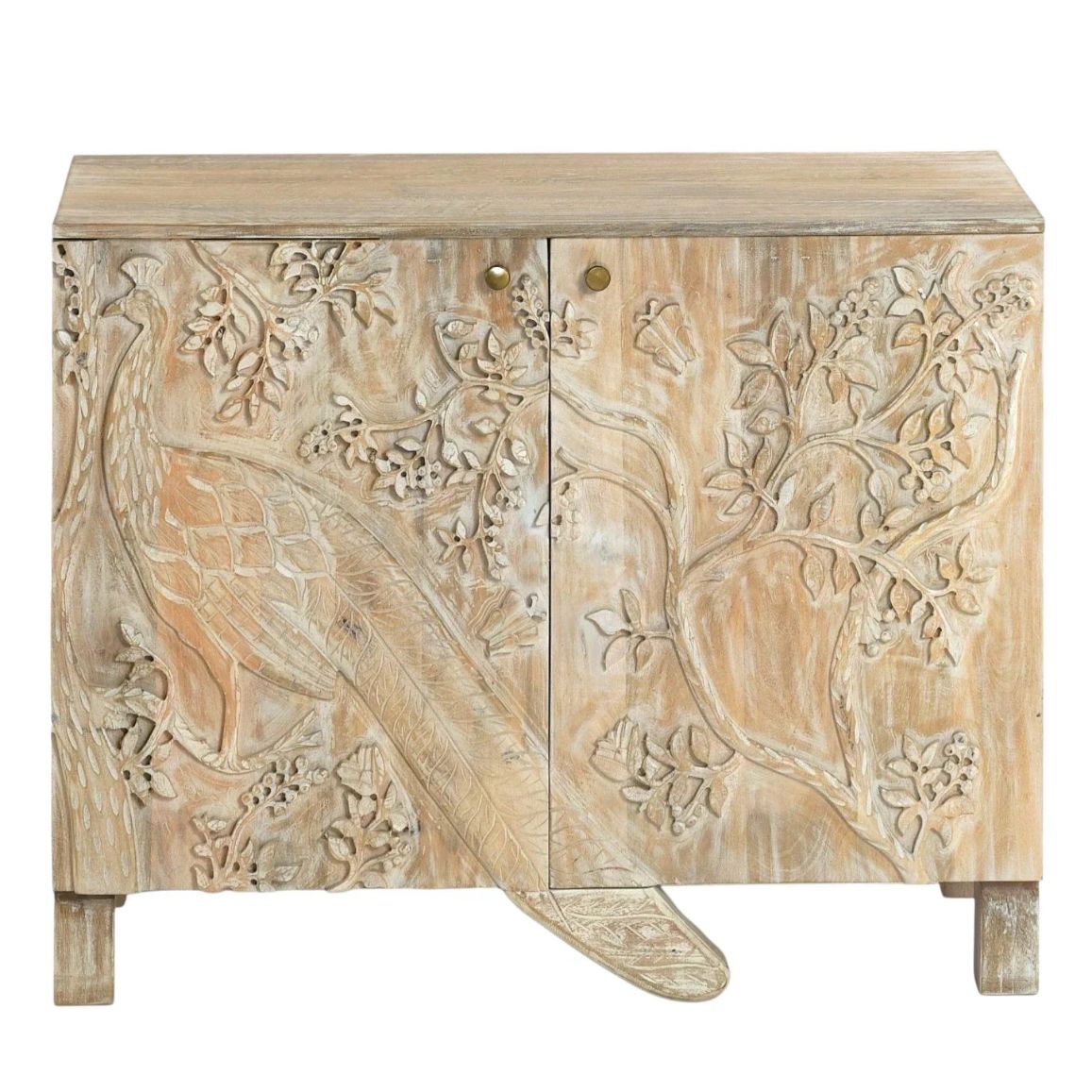 Nayven Wood Two Doors Accent Cabinet
