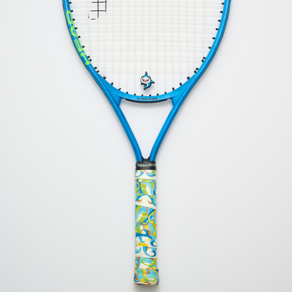 Shark Tennis Overgrip Tape and Matching Shock Absorbing Dampener for Tennis Racket