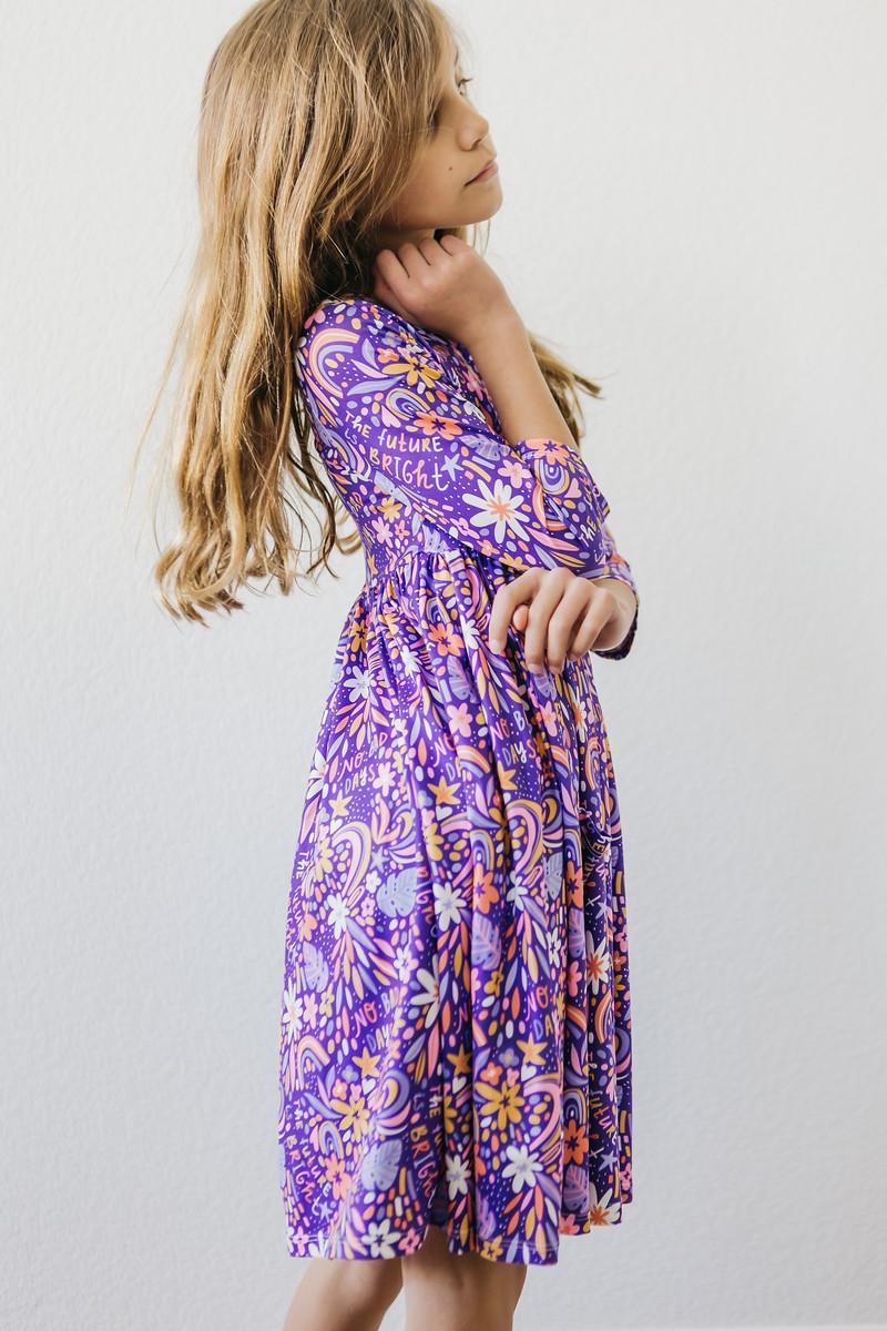 No Bad Days 3/4 Sleeve Pocket Twirl Dress