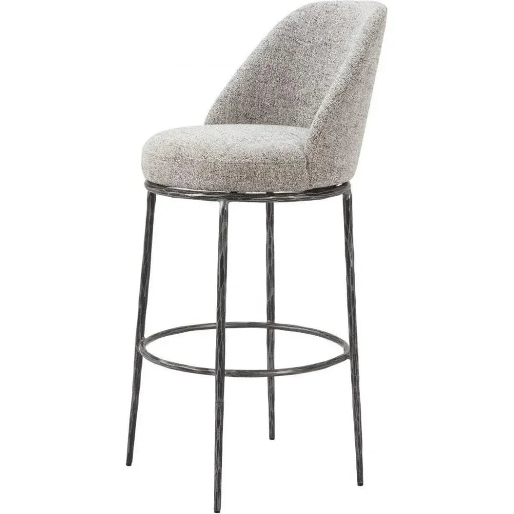 Nordhavn Grey Swivel Barstool