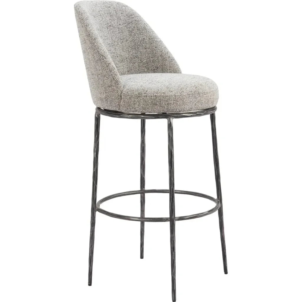 Nordhavn Grey Swivel Barstool
