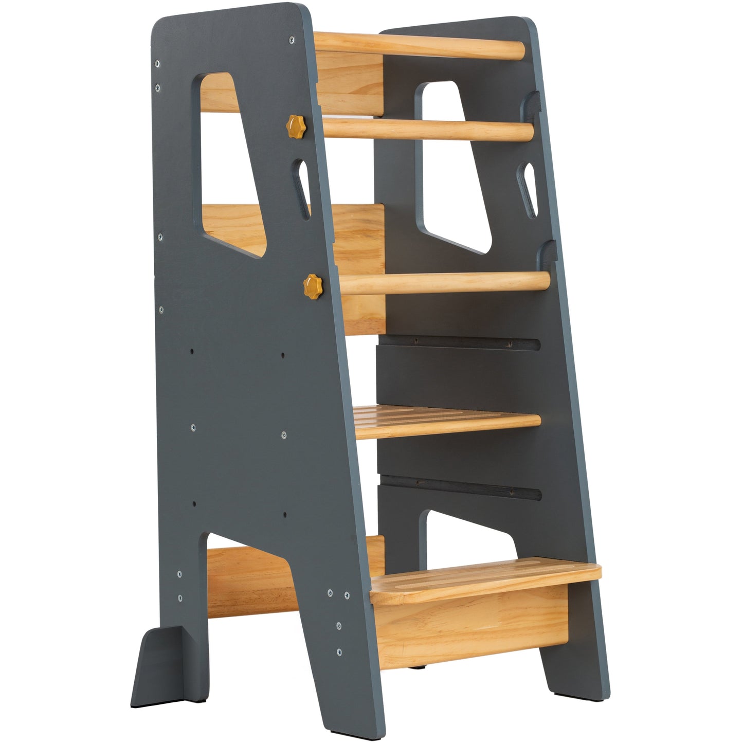 Adjustable Toddler Kitchen Tower with Safety Bars