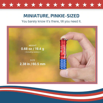 OLIGHT I3ESTARSSTRIPES i3E EOS Keychain Flashlight - Stars & Stripes Edition