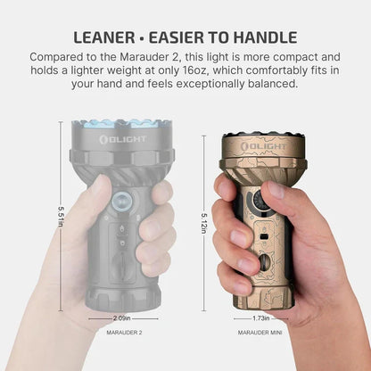 OLIGHT MARAUDERMINIT Marauder Mini Powerful LED Flashlight With RGB - Desert Terrain
