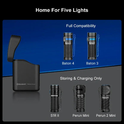 OLIGHT BATON4KITBK Baton 4 Powerful EDC Flashlight 1300 Lumens - Black - Premium (With Charging Case)