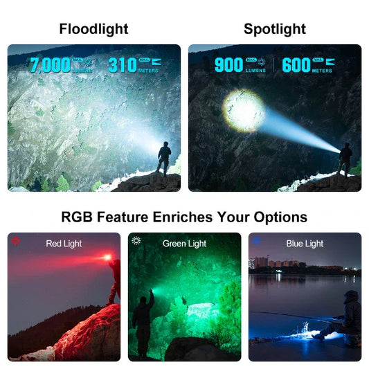 OLIGHT MARAUDERMINIBK Marauder Mini Powerful LED Flashlight With RGB - Black