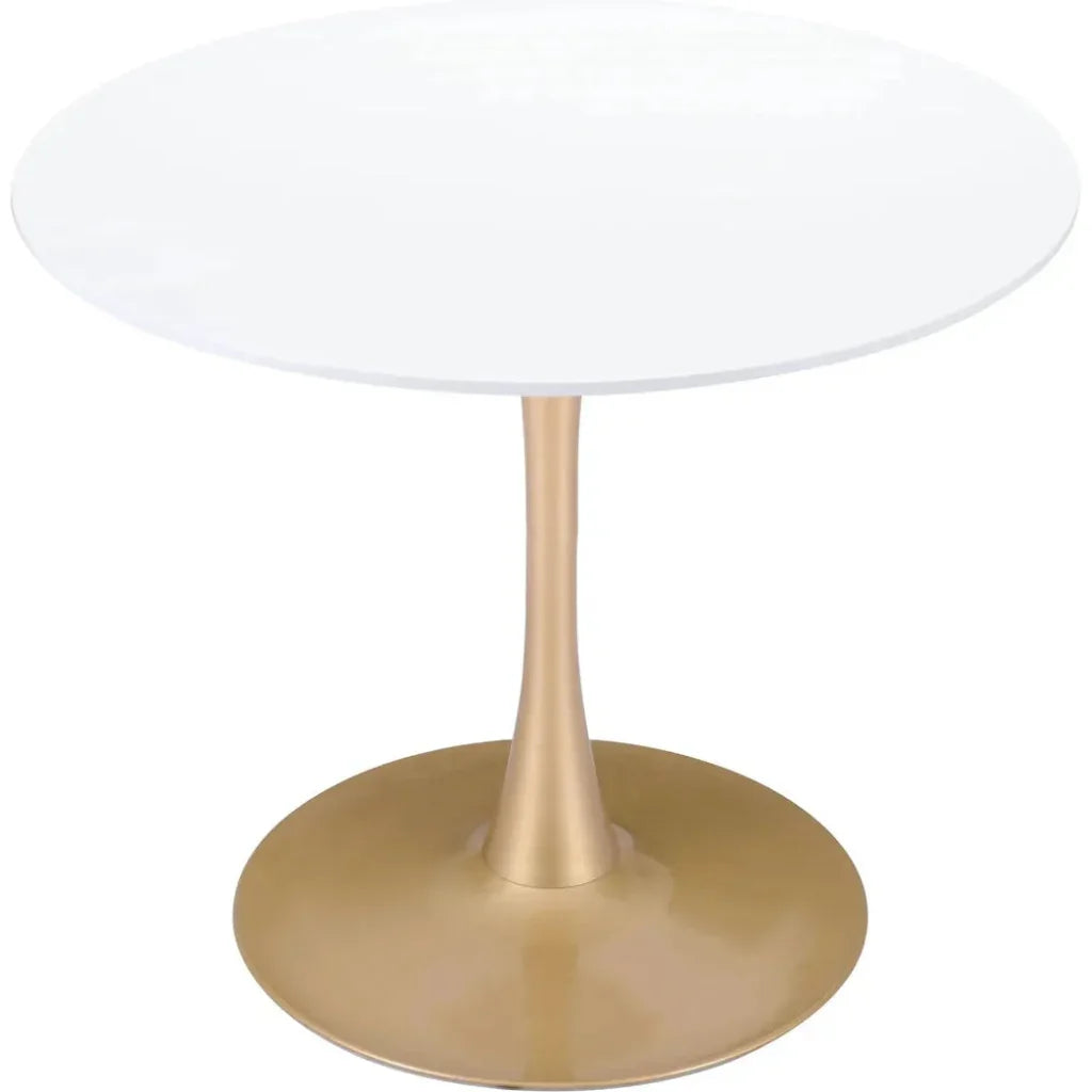 Opus Dining Table White & Gold