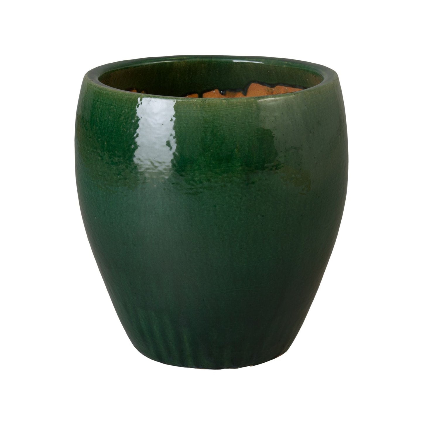 Ossal Green Ceramic Outdoor Planter