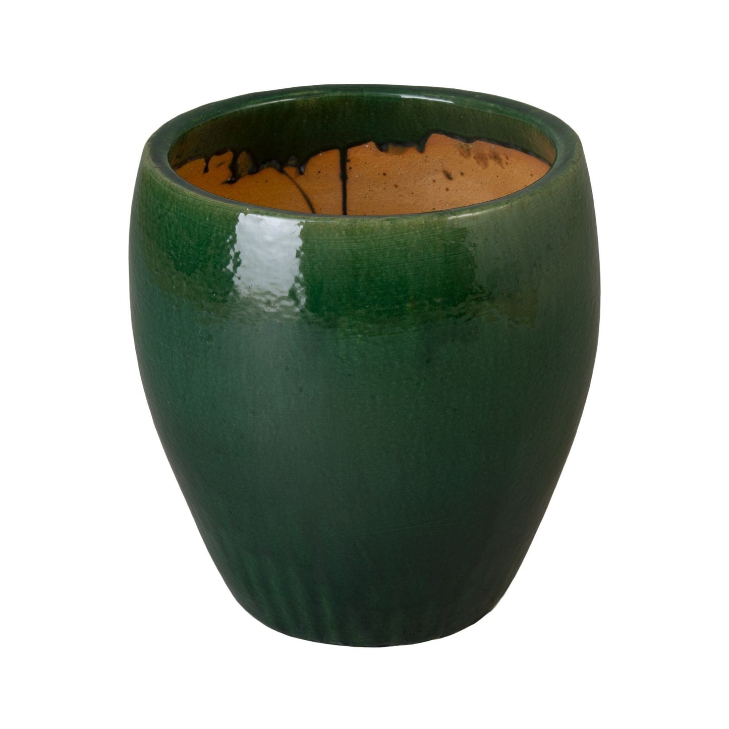 Ossal Green Ceramic Outdoor Planter