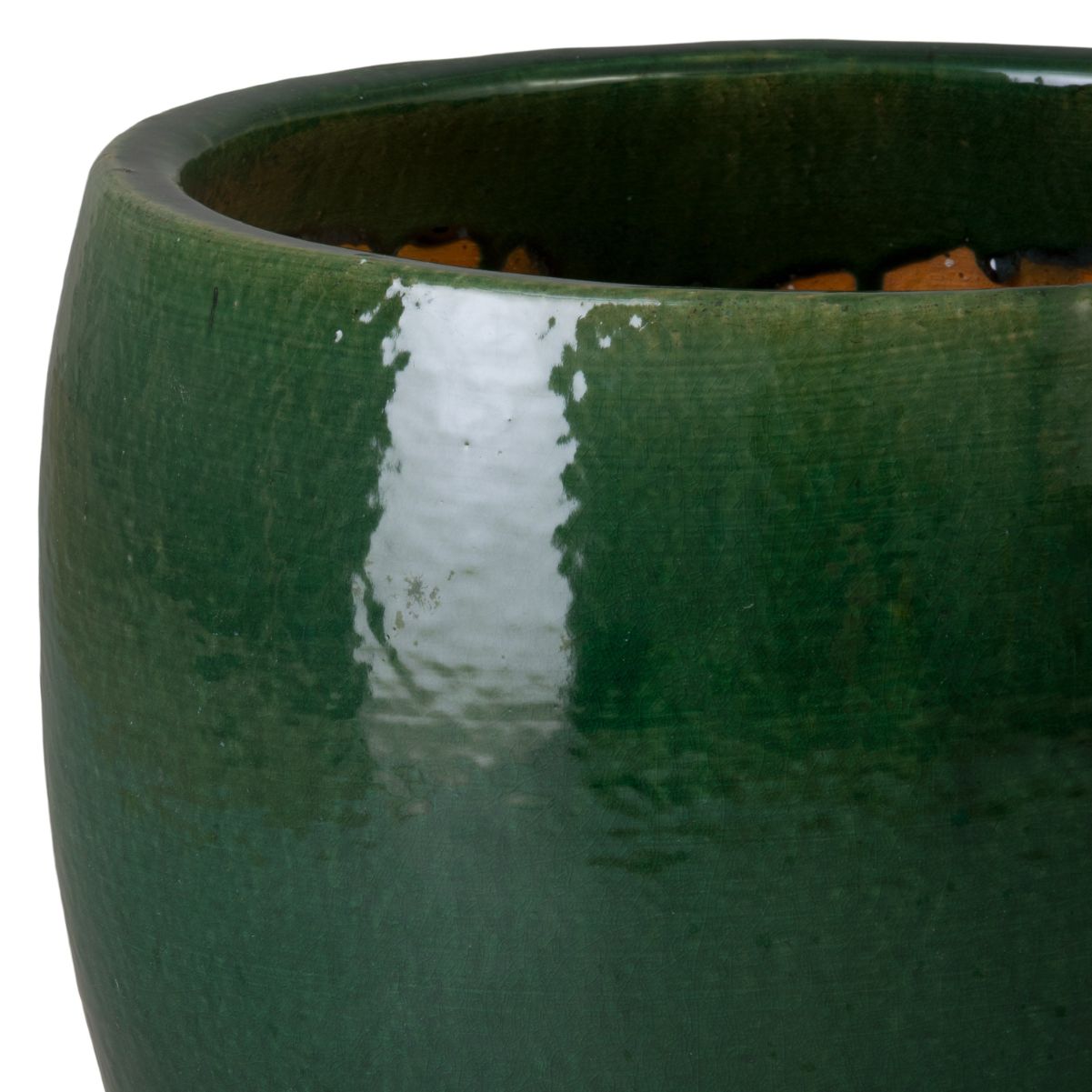 Ossal Green Ceramic Outdoor Planter