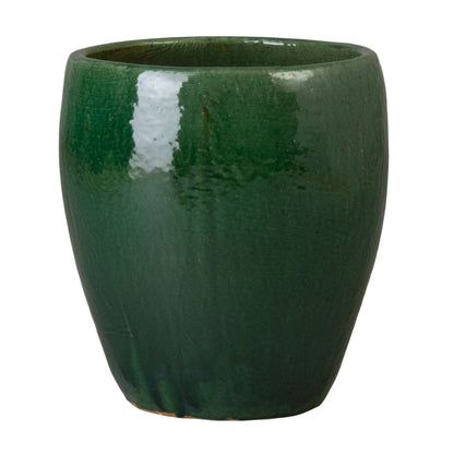 Ossal Green Ceramic Outdoor Planter