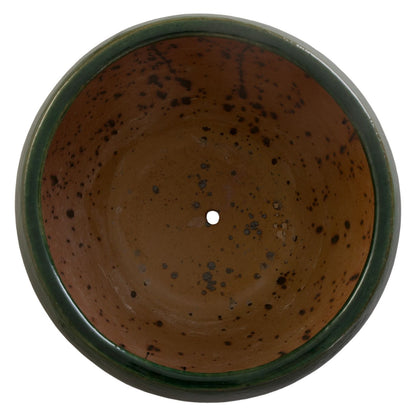 Ossal Green Ceramic Outdoor Planter