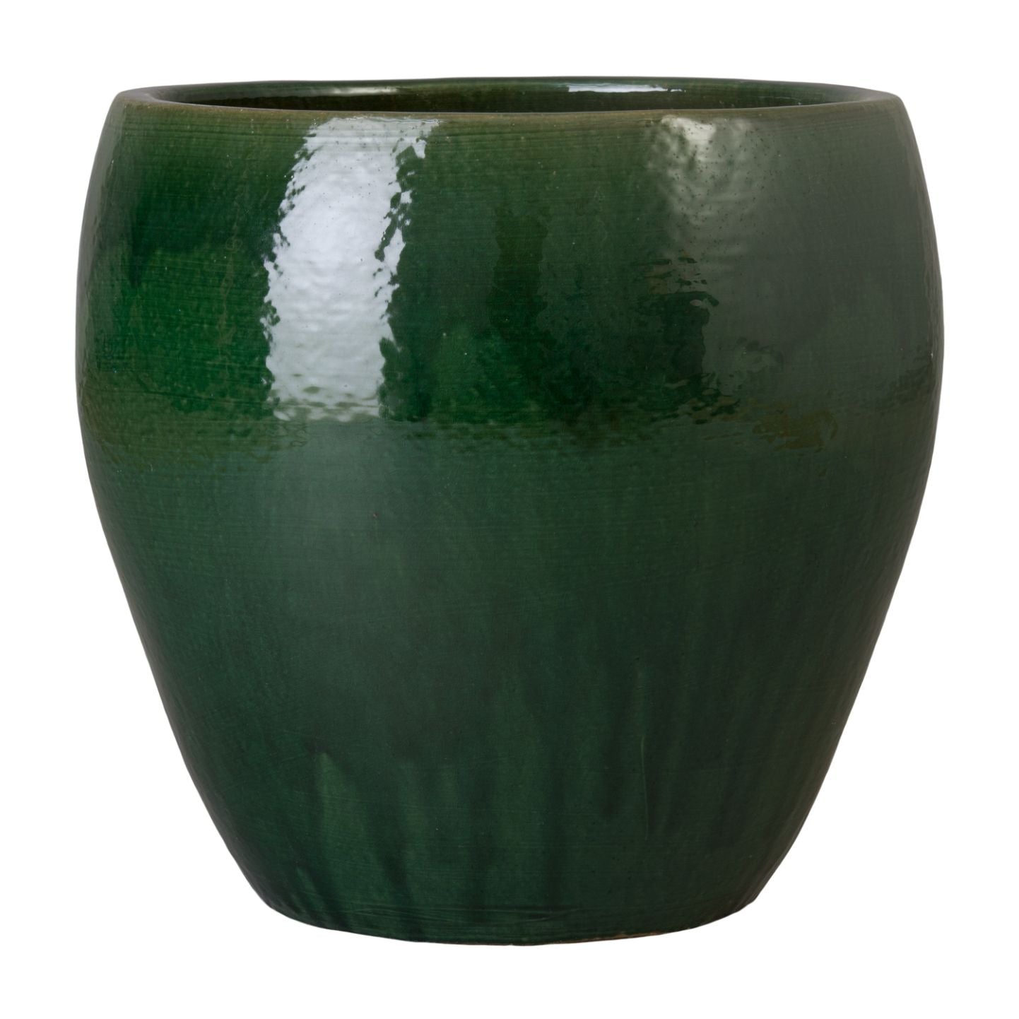 Ossal Green Ceramic Outdoor Planter