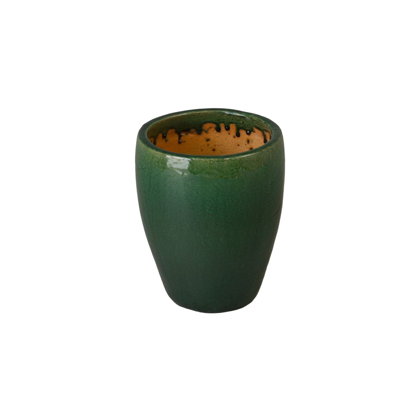 Ossal Green Ceramic Outdoor Planter