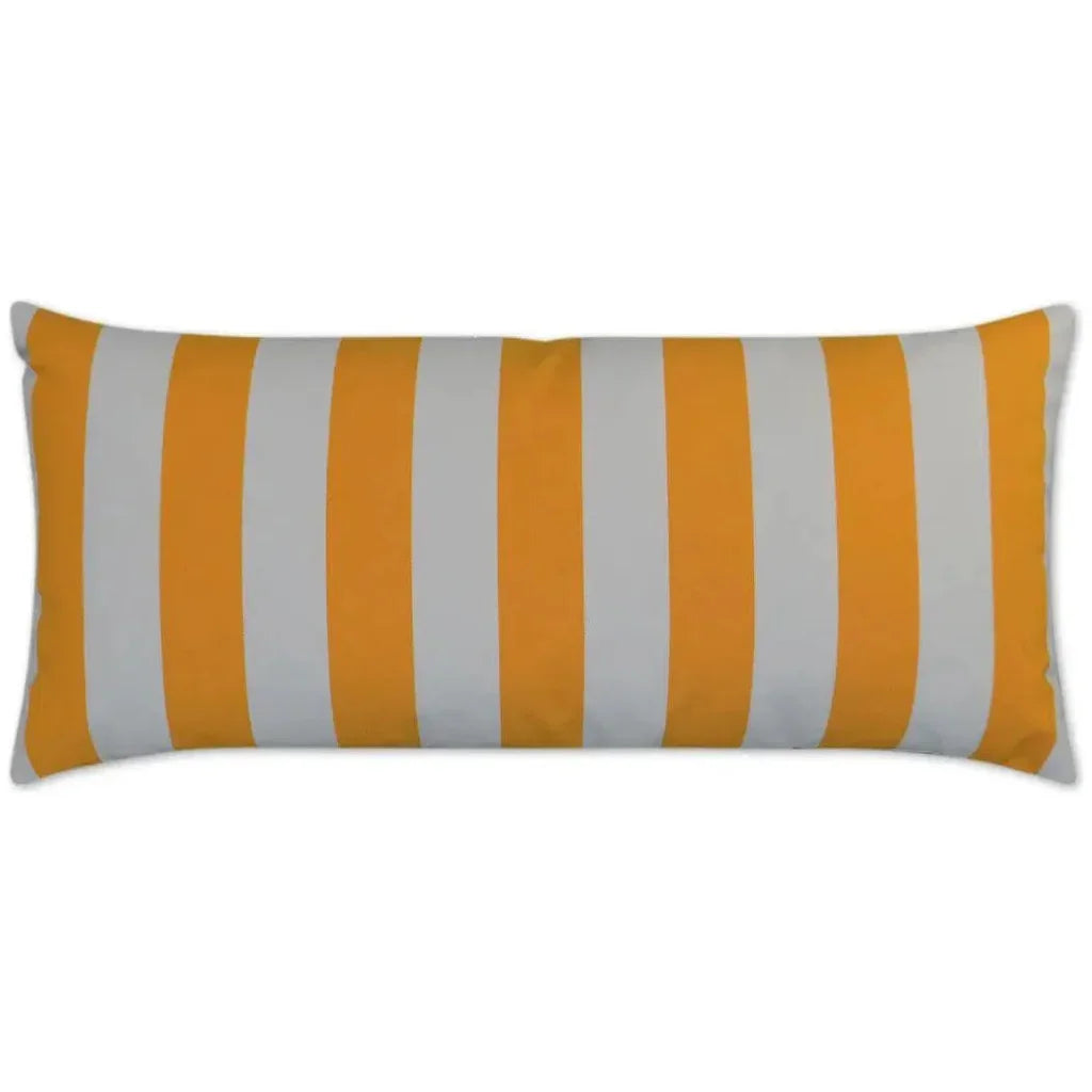 Outdoor Café Stripe Lumbar Pillow - Yellow