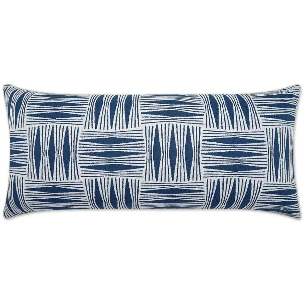 Outdoor Kizomba Lumbar Pillow - Blue