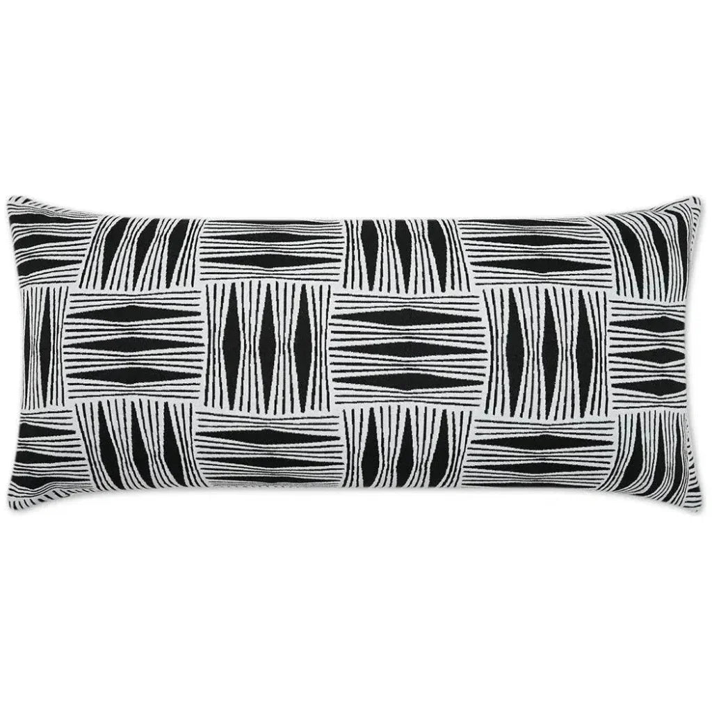 Outdoor Kizomba Lumbar Pillow - Ebony