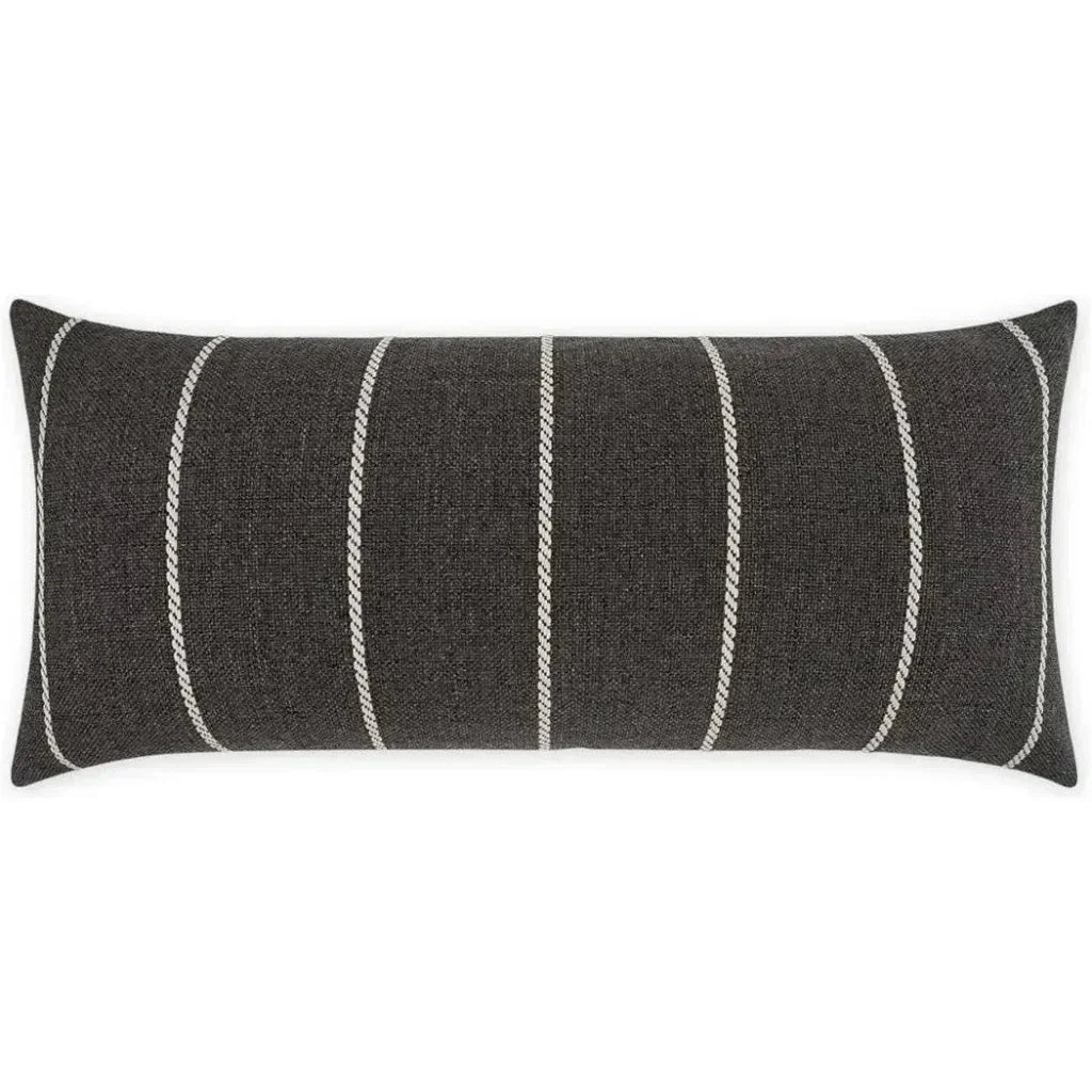 Outdoor Pencil Lumbar Pillow - Carbon