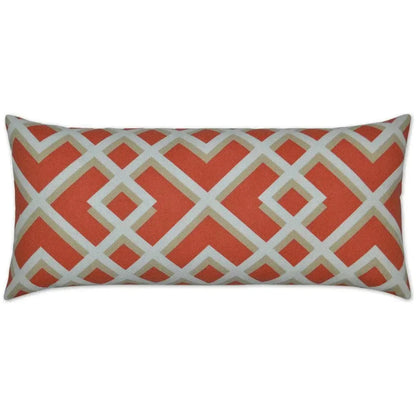 Outdoor Pergola Lumbar Pillow - Coral