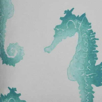 Outdoor Seahorse Pillow - Turquoise
