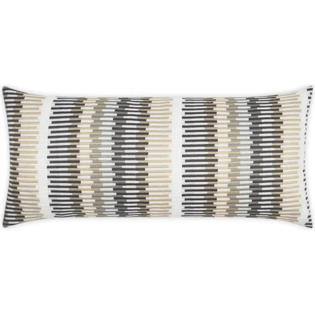 Outdoor Sunfun Stripe Lumbar Pillow - Linen