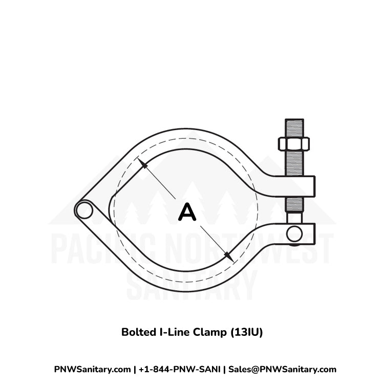2.500" Bolted I-Line Clamp - (13IU) - 304 Stainless