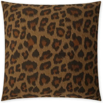 Panthera Toffee Animal Brown Large Throw Pillow Insert