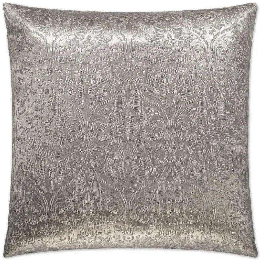 Parisian Silver Throw Pillow With Insert