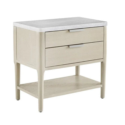 Pearl Leg Marble Top Nightstand and USB Port