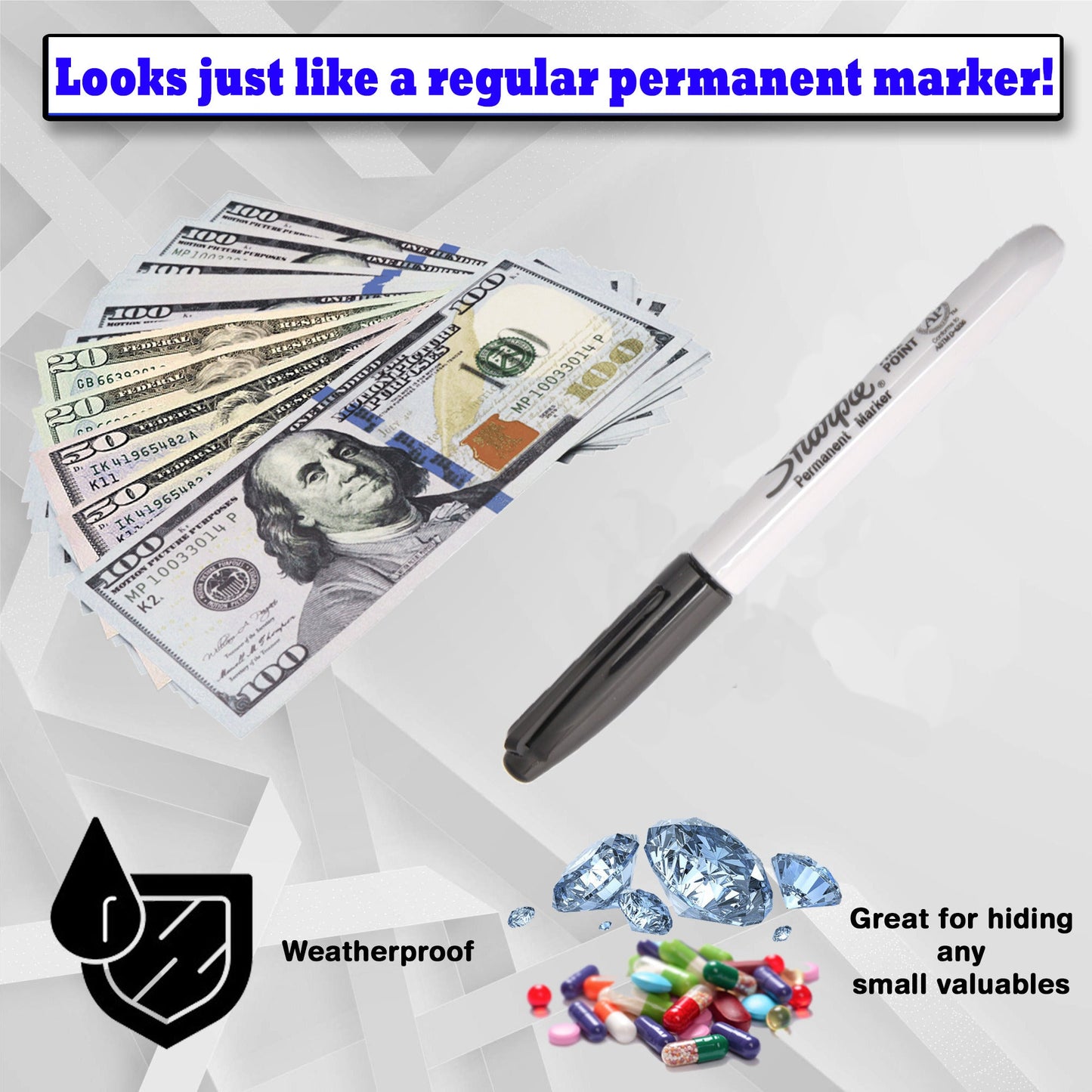 Real Working Marker Diversion Safe (4 Pack) - Discreet Diversion safe Ideas of Marker with a secret stash container to hide valuables