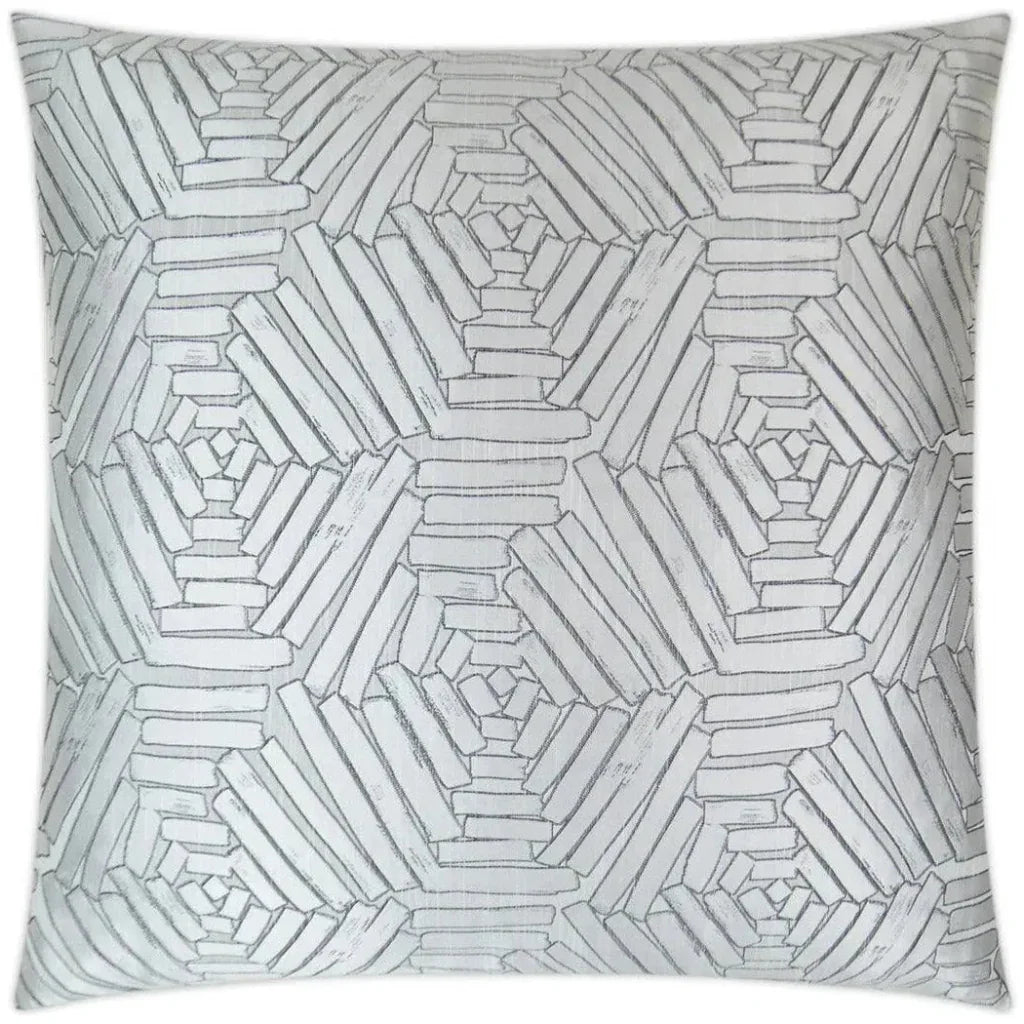 Percy Linen Glam Silver Large Throw Pillow Insert
