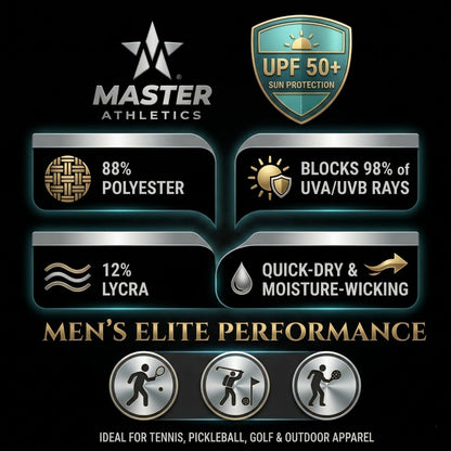 Master Athletics Men's Elite Performance Stretch Polo - UPF 50+
