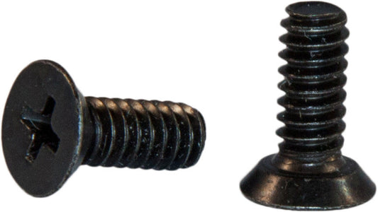 6-32 x 3/16 Phillips Flat 82 Undercut Machine Screw Black Zinc Plated (10,000)