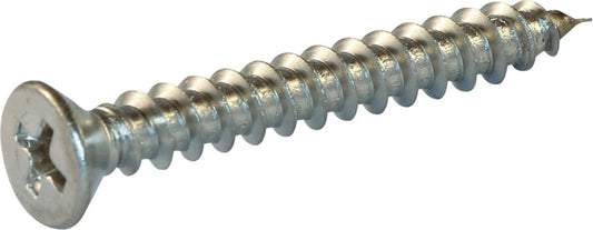 6 x 1/2 Phillips Flat Sheet Metal Screw 18-8 (A2) Stainless Steel