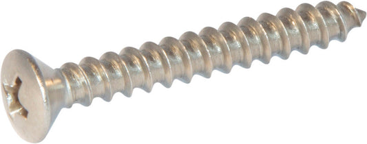 6 x 1 Phillips Oval Sheet Metal Screw 18-8 (A2) Stainless Steel