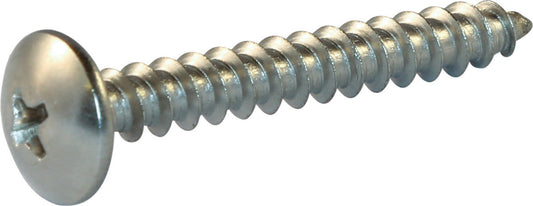 6 x 1 Phillips Truss Head Sheet Metal Screw 18-8 (A2) Stainless Steel