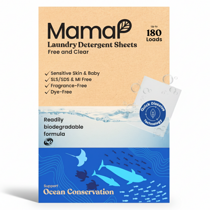 Laundry Detergent Sheets for Sensitive Skin - No SLS, No Optical Brighteners, No Synthetic Fragrance