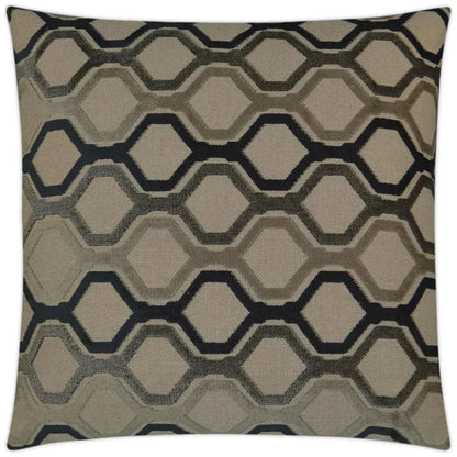 Piazza Smoke Brown Throw Pillow With Insert